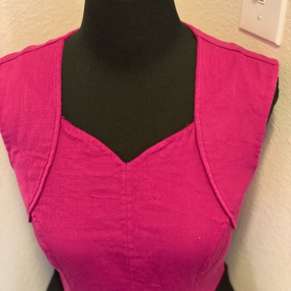 Carolina Herrera 100% Wool Sheath Dress Stretch Two Tone Peplum Sleeveless 6 - Picture 2 of 8